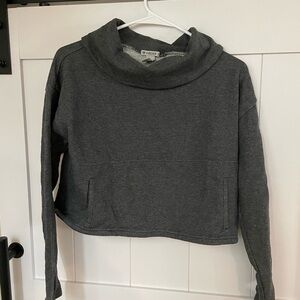 Forever 21 Charcoal Cowl Neck Top